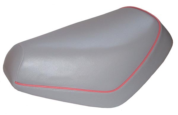 Honda Elite 50 Scooter Seat Cover Waterproof Grey w/ Pink Piping - Click Image to Close